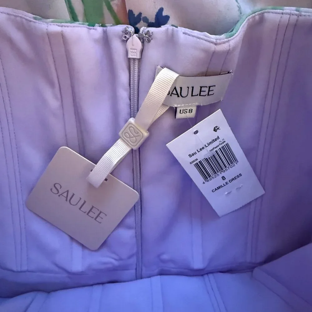 Sau Lee Camilla formal dress in lavender floral - Picture 8 of 8